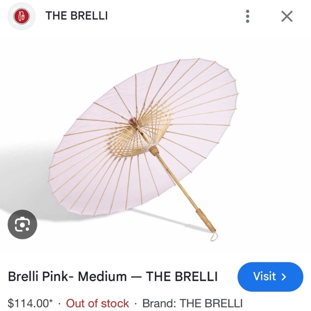 Brelli Medium Pink Clear Waterproof
Parasol Umbrella
